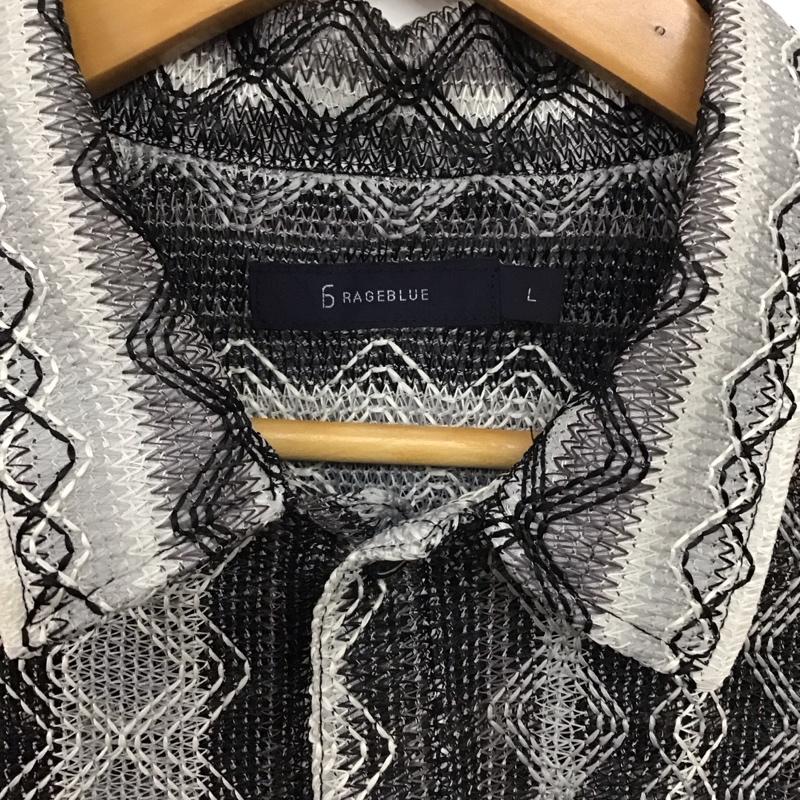 レイジブルー RAGEBLUE シャツ、ブラウス 半袖 半袖シャツ シースルーシャツ 柄シャツ L 総柄 マルチカラー / マルチカラー /  メンズ USED 古着 中古 10137064