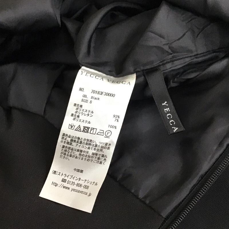 イェッカヴェッカ YECCA VECCA ボトムス ボトムス 70183F30000 ボタンデザインワイドパンツ S 無地 黒 / ブラック /  レディース USED 古着 中古 10117823