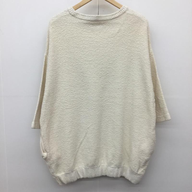 クレプスキュール crepuscule ニット、セーター 七分袖 1401-017 FREE 無地 アイボリー / アイボリー /  レディース USED 古着 中古 10143160