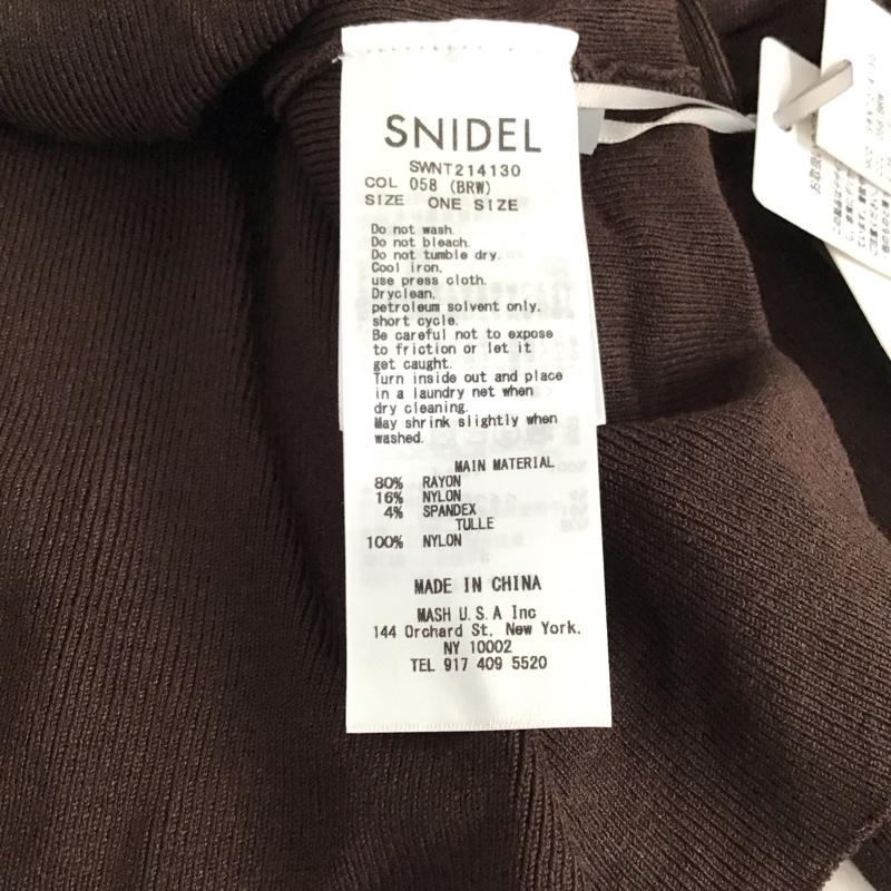 スナイデル SNIDEL ニット、セーター 長袖 swnt214130 プリーツフリルスリーブニット ONE SIZE 無地 茶 / ブラウン /  レディース USED 古着 中古 10150184