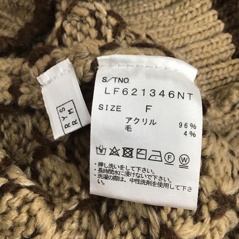 ローリーズファーム LOWRYS FARM カーディガン 長袖 LF621346NT 2WAY柄ショートニットプルオーバーカーディガン 前後着 FREE  ベージュ / ベージュ / X 茶 / ブラウン /  レディース USED 古着 中古 10146383