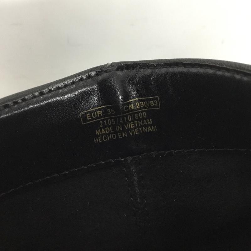 ザラ ZARA ブーツ ショートブーツ 2105 410 800 フェイクレザー ヒール EU35 無地 黒 / ブラック /  レディース USED 古着 中古 10143926