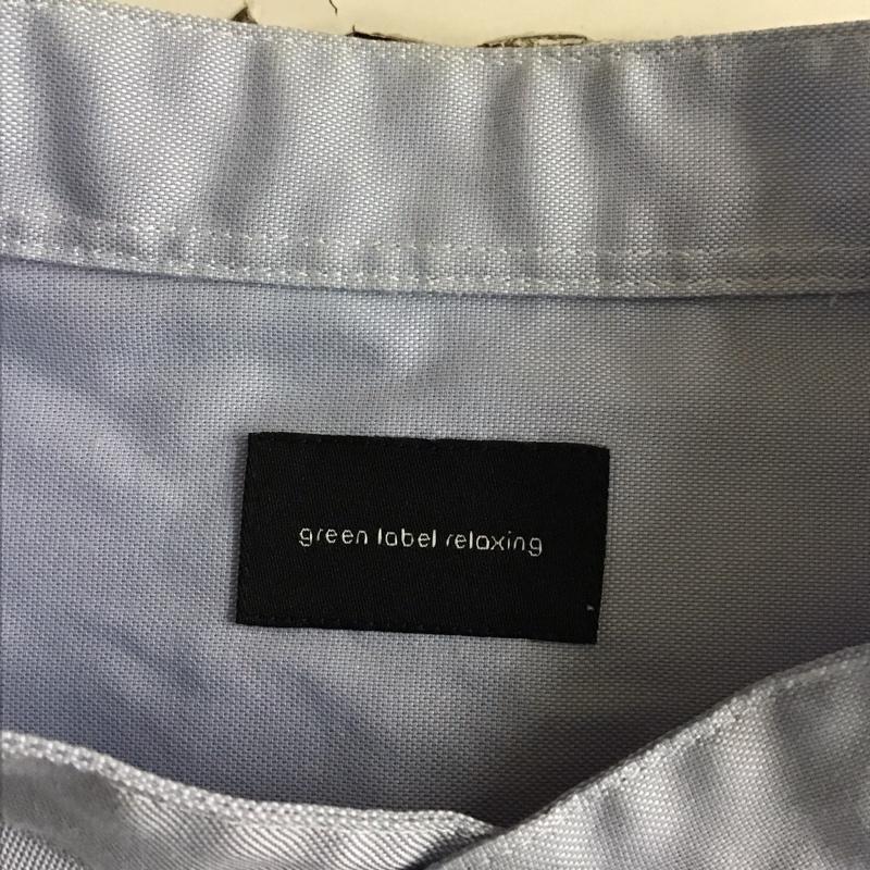 グリーンレーベルリラクシング green label relaxing シャツ、ブラウス 長袖 3211-135-2948 バンドカラー M 無地 水色 / ライトブルー /  メンズ USED 古着 中古 10118325