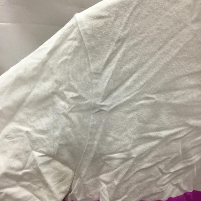 ナノユニバース nano・universe Tシャツ 半袖 672-0124096 オーガニックコットン M プリント 白 / ホワイト / X 紫 / パープル /  メンズ USED 古着 中古 10119329