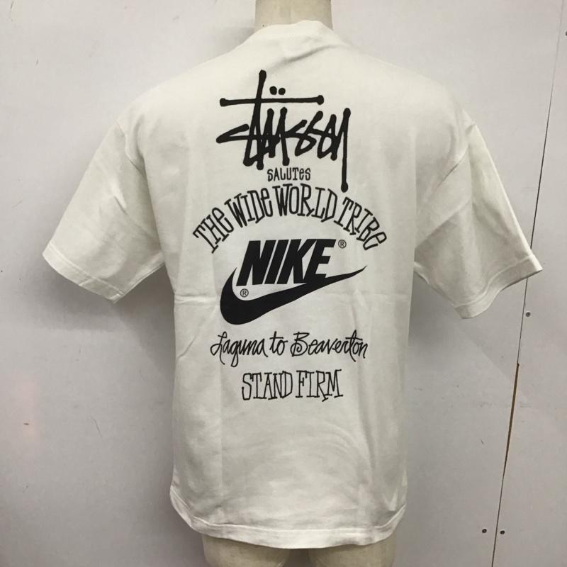 ステューシー STUSSY Tシャツ 半袖 NIKE STUSSY 23SS THEWIDEWORLDTRIBETシャツ コラボ プリントTシャツ S ロゴ、文字 白 / ホワイト /  メンズ USED 古着 中古 10126533