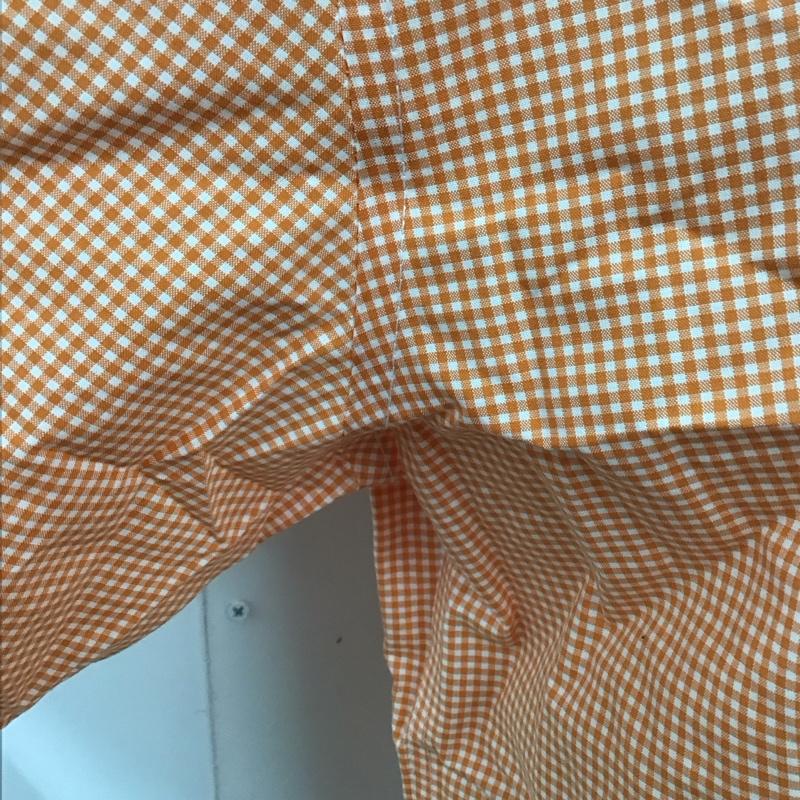 エルエルビーン L.L.Bean シャツ、ブラウス 半袖 ボタンダウン 胸ポケット S チェック 白 / ホワイト / X 橙 / オレンジ /  メンズ USED 古着 中古 10111864