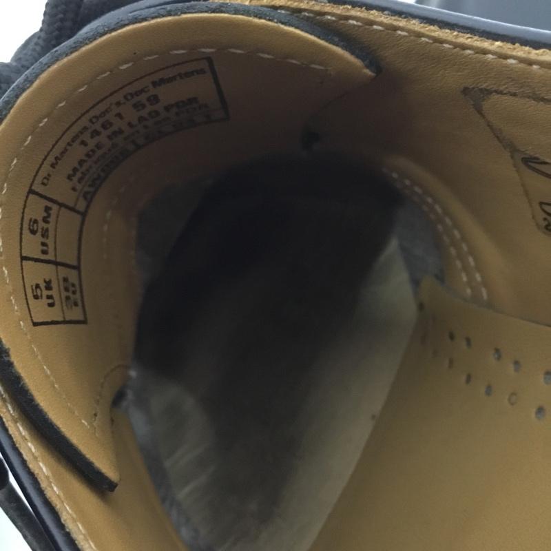 ドクターマーチン Dr.Martens 革靴 革靴 1461 59 3ホール UK5 US：6 無地 黒 / ブラック /  レディース USED 古着 中古 10139220