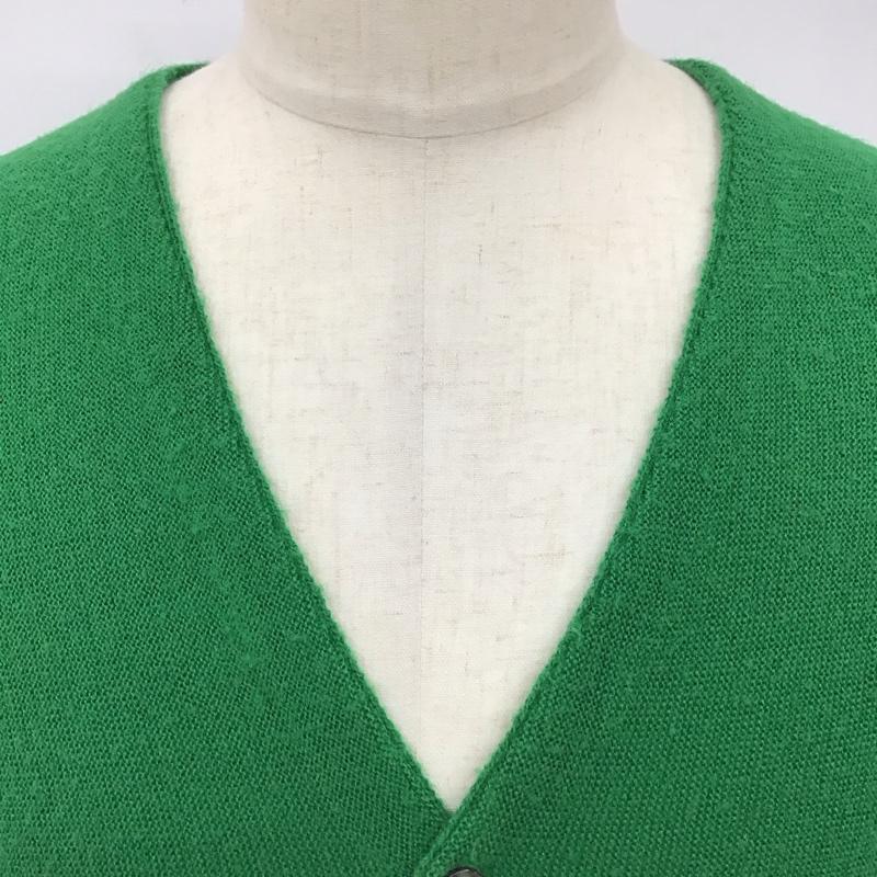 ラコステ LACOSTE カーディガン 長袖 70s　アクリルニット　カーディガン　IZOD XL ロゴ、文字 緑 / グリーン /  メンズ USED 古着 中古 10118296