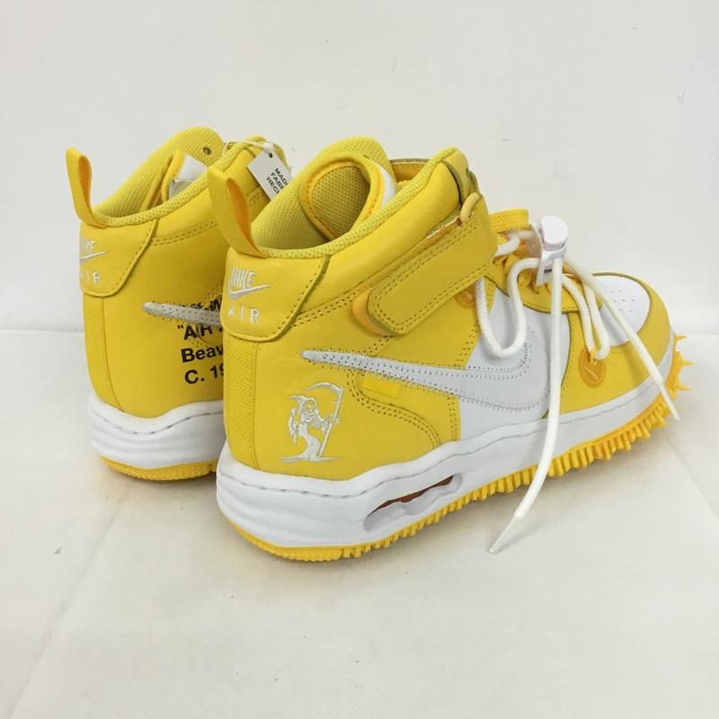 ナイキ NIKE スニーカー スニーカー DR0500-101 AIR FORCE 1 MID SP LTHR OFF WHITE 28cm 箱有 28.0cm 刺繍 白 / ホワイト / X 黄 / イエロー /  メンズ USED 古着 中古 10129911