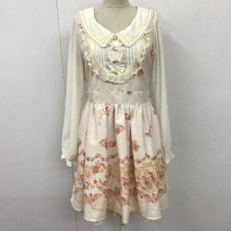 リズリサ LIZ LISA ワンピース ひざ丈スカート 162-6030-0 額縁柄ワンピース 長袖ワンピース フレアスカート 0 総柄 X 花柄 マルチカラー / マルチカラー /  レディース USED 古着 中古 10111911