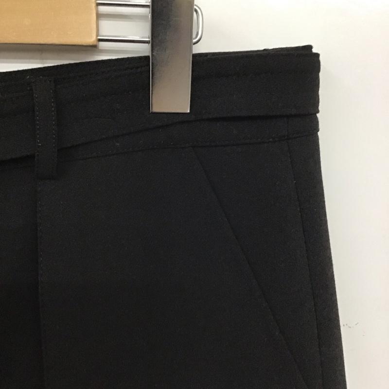ザラ ZARA パンツ スラックス 7563 041 800 ワイドパンツ ベルト付き L 無地 黒 / ブラック /  レディース USED 古着 中古 10138984