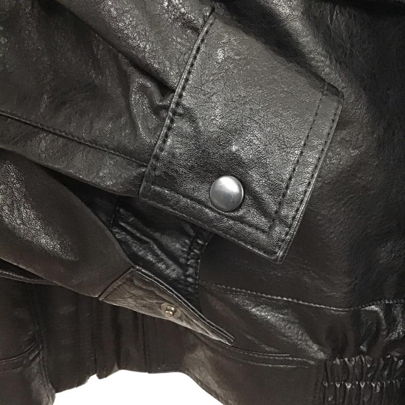 フリークスストア FREAK S STORE ジャケット、上着 ジャケット、ブレザー ジップアップジャケット アウター フェイクレザージャケット L 無地 黒 / ブラック /  メンズ USED 古着 中古 10140993