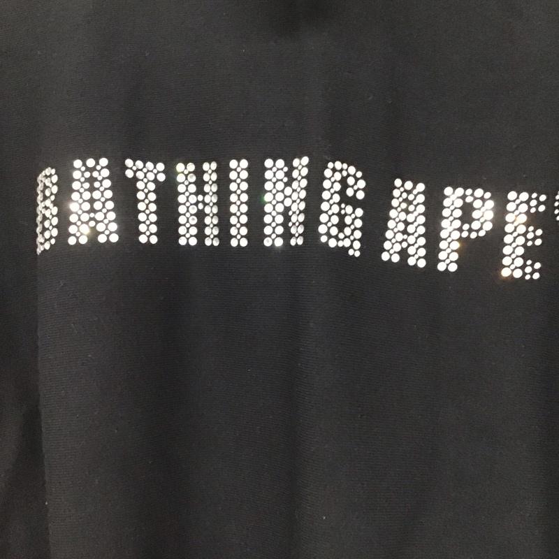 アベイシングエイプ A BATHING APE パーカー 長袖 長袖パーカー プルオーバーパーカー スウェット M ロゴ、文字 黒 / ブラック /  メンズ USED 古着 中古 10145558