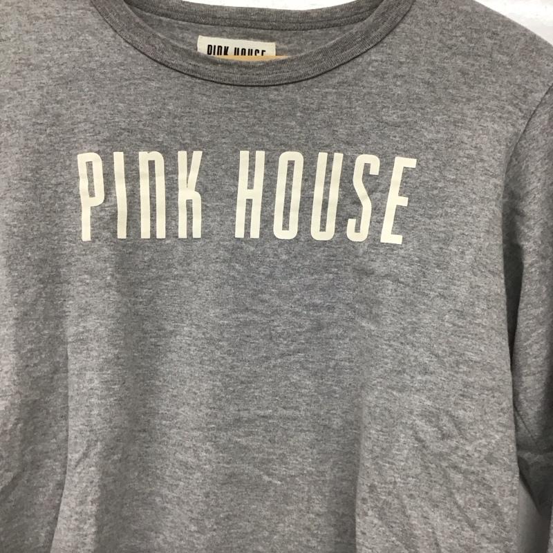 ピンクハウス PINK HOUSE Tシャツ 長袖 M 無地 X ロゴ、文字 灰 / グレー /  レディース USED 古着 中古 10143379