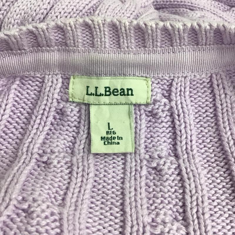 エルエルビーン L.L.Bean ニット、セーター 長袖 長袖ニットカットソー ニット セーター クルーネックニット L  紫 / パープル /  メンズ USED 古着 中古 10122023