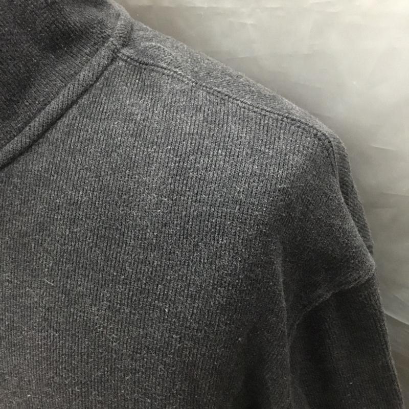 ラルフローレン RALPHLAUREN ニット、セーター 長袖 長袖ニットカットソー ニット セーター ジップアップネックニット XL ロゴ、文字 黒 / ブラック /  メンズ USED 古着 中古 10122402