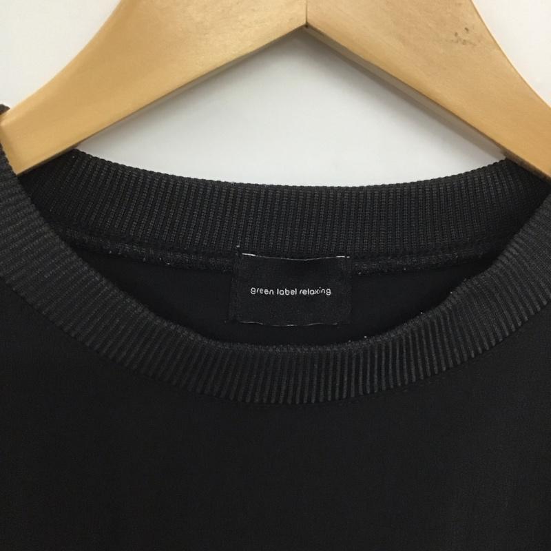 グリーンレーベルリラクシング green label relaxing Tシャツ 半袖 半袖カットソー 無地Tシャツ クルーネックカットソー M 無地 黒 / ブラック /  メンズ USED 古着 中古 10148315