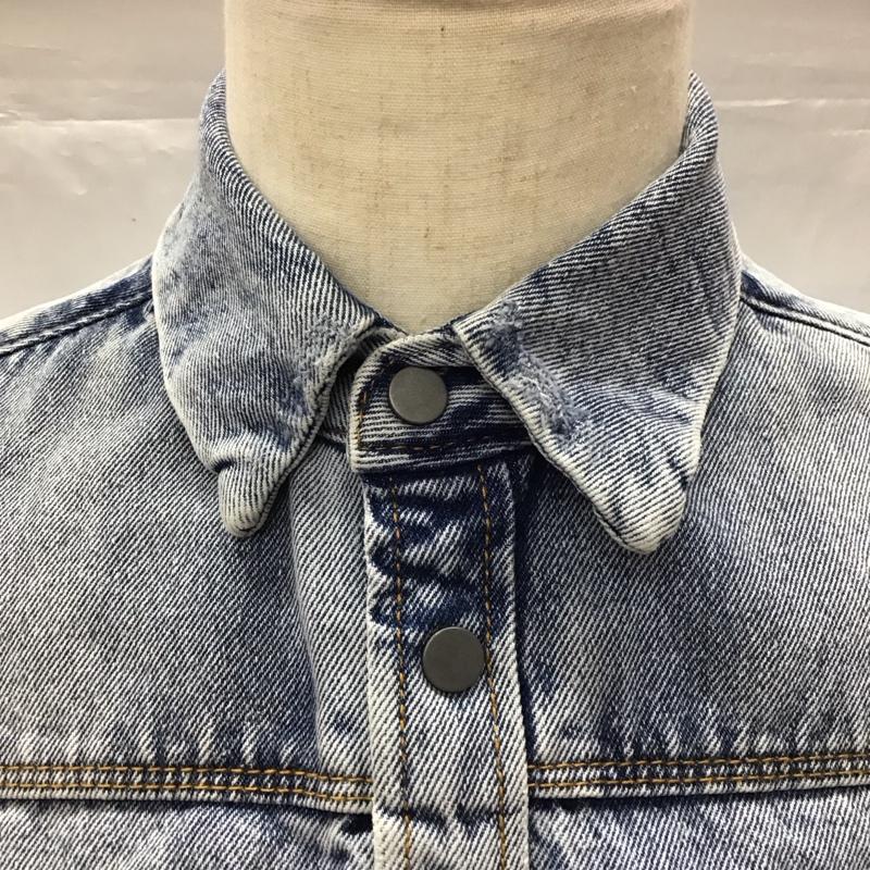 ザラ ZARA シャツ、ブラウス 長袖 デニムシャツ 長袖シャツ カラーシャツ ポケットシャツ S 無地 インディゴ / インディゴ /  メンズ USED 古着 中古 10113170