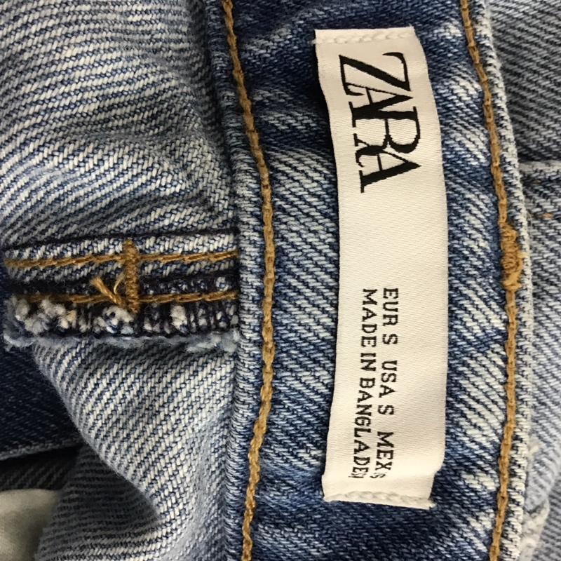 ザラ ZARA スカート ひざ丈スカート デニム タイト S 無地 水色 / ライトブルー /  レディース USED 古着 中古 10148428