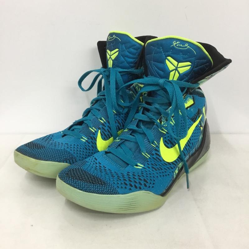 ナイキ NIKE スニーカー スニーカー 630847-400 KOBE 9 ELITE ハイカット 28cm 28.0cm ロゴ、文字 青 / ブルー / X 黒 / ブラック / X 黄 / イエロー /  メンズ USED 古着 中古 10142178