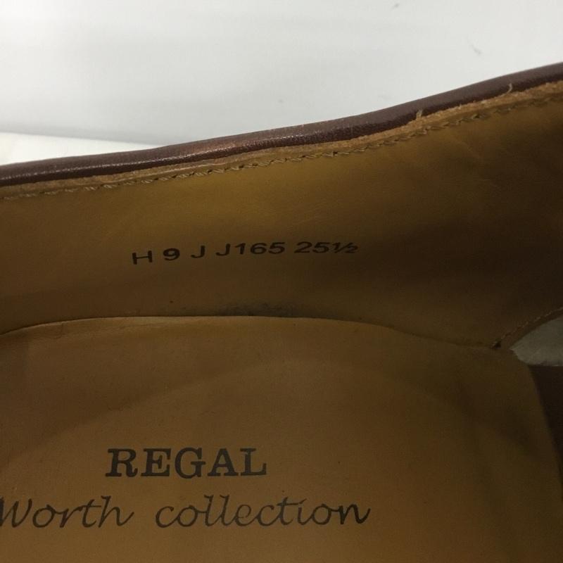 リーガル REGAL 革靴 革靴 J165 ウィングチップ メダリオン ビジネスシューズ 25.5 25.5cm  茶 / ブラウン /  メンズ USED 古着 中古 10140428