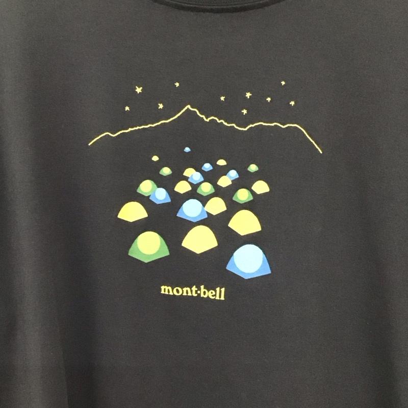 モンベル mont-bell Tシャツ 半袖 1114349 Tシャツ クルーネック プリントTシャツ XL プリント 黒 / ブラック /  メンズ USED 古着 中古 10129050