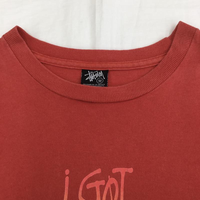 ステューシー STUSSY Tシャツ 半袖 M ロゴ、文字 赤 / レッド /  メンズ USED 古着 中古 10133850