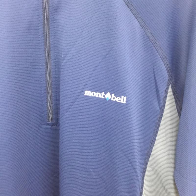 モンベル mont-bell シャツ、ブラウス 半袖 1104928 クール ハーフスリーブジップシャツ XL プリント 紺 / ネイビー /  メンズ USED 古着 中古 10135468