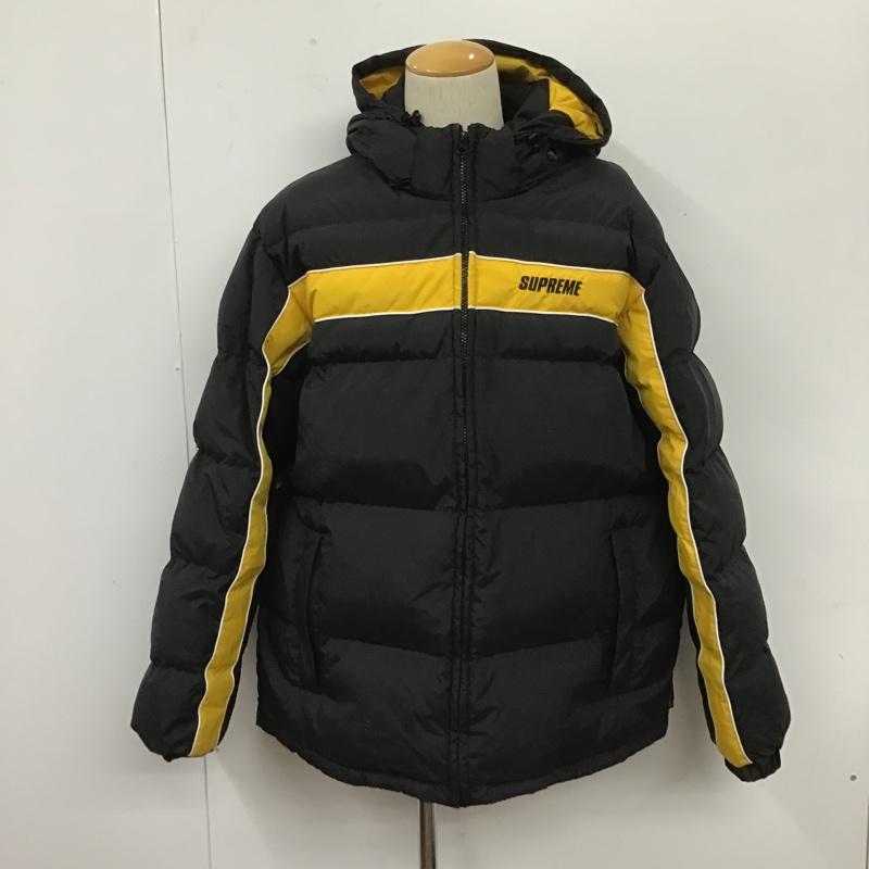 シュプリーム Supreme ジャケット、上着 ジャンパー、ブルゾン 18AWStripePanel ジップアップジャケット ダウンジャケット アウター XL ロゴ、文字 黒 / ブラック / X 白 / ホワイト / X 黄 / イエロー /  メンズ USED 古着 中古 10105566