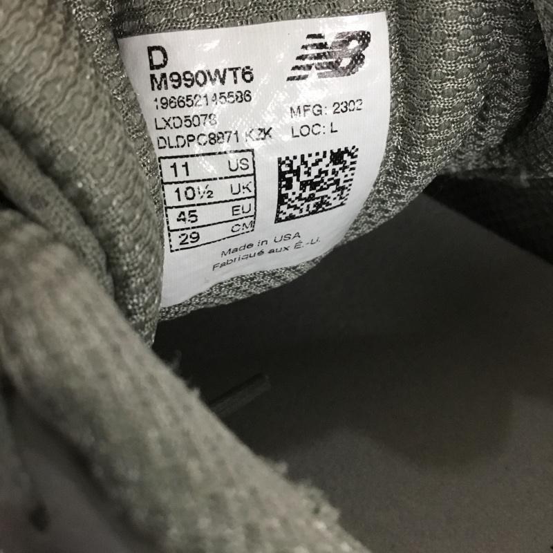 ニューバランス New Balance スニーカー スニーカー M990 WT6 WTAPS 29cm 箱有 29.0cm ロゴ、文字 灰 / グレー /  メンズ USED 古着 中古 10128818