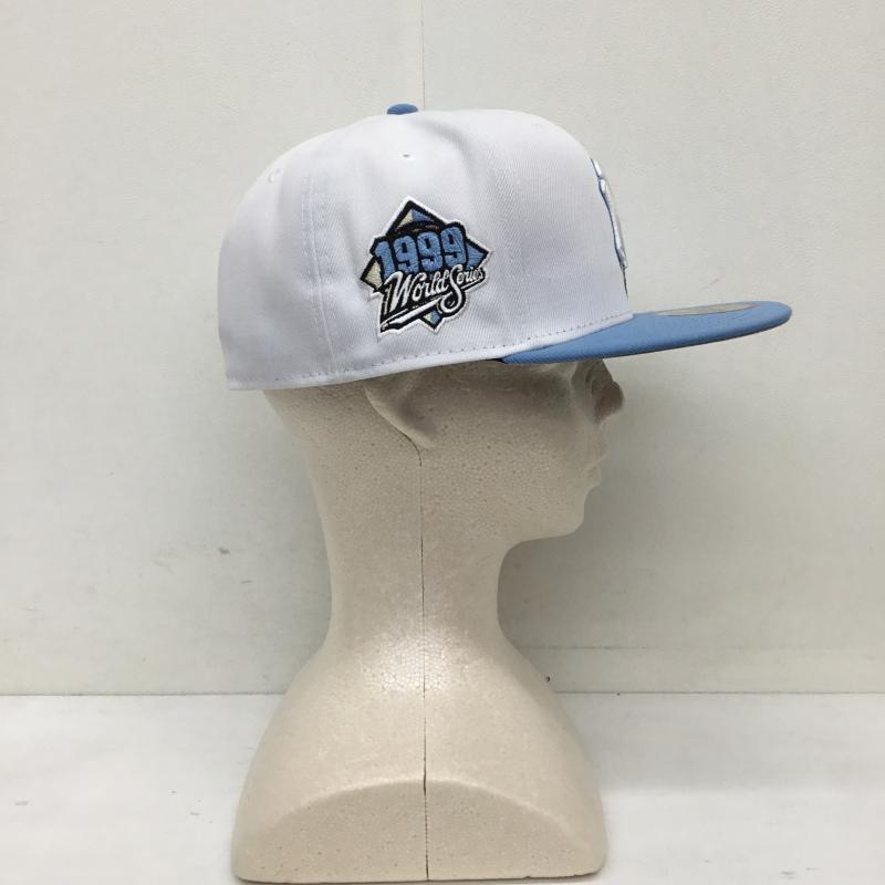 ニューエラ NEW ERA 帽子 キャップ ニューヨークヤンキース　カスタムキャップ ロゴ、文字 白 / ホワイト / X 水色 / ライトブルー / X 銀 / シルバー /  メンズ USED 古着 中古 10129687