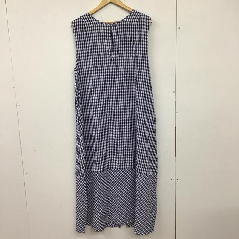 サマンサモスモス Samansa Mos2 ワンピース ロングスカート FREE チェック 白 / ホワイト / X 青 / ブルー /  レディース USED 古着 中古 10133994