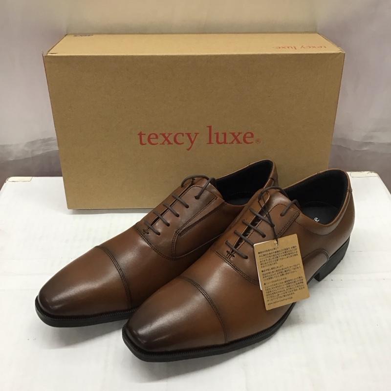 アシックス ASICS 革靴 革靴 TU-7010 texcy luxe ストレートチップ 箱有 25.5cm 25.5cm 無地 茶 / ブラウン /  メンズ USED 古着 中古 10111706
