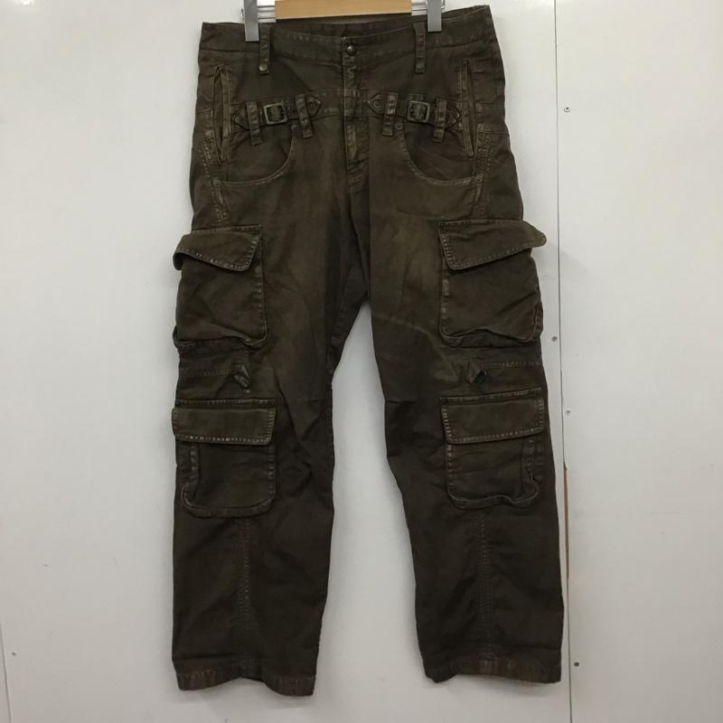 ハルプ HALB パンツ ワークパンツ、ペインターパンツ 5047319-2 カーゴパンツ ミリタリーパンツ ワイドパンツ M 無地 ダークブラウン / ダークブラウン /  メンズ USED 古着 中古 10148538