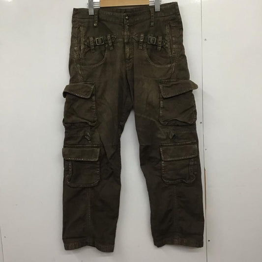 ハルプ HALB パンツ ワークパンツ、ペインターパンツ 5047319-2 カーゴパンツ ミリタリーパンツ ワイドパンツ M 無地 ダークブラウン / ダークブラウン /  メンズ USED 古着 中古 10148538