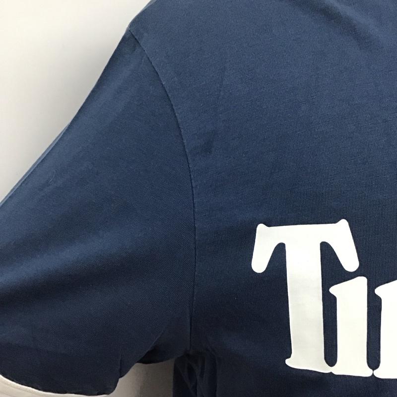 ティンバーランド Timberland Tシャツ 半袖 半袖カットソー プリントTシャツ クルーネックカットソー XL ロゴ、文字 紺 / ネイビー /  メンズ USED 古着 中古 10115290