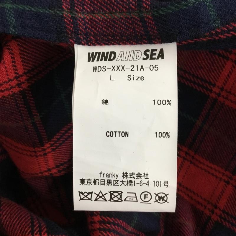 ウィンダンシー WIND AND SEA シャツ、ブラウス 長袖 長袖シャツ カラーシャツ ポケットシャツ 長袖カットソー チェックシャツ L チェック マルチカラー / マルチカラー /  メンズ USED 古着 中古 10120658