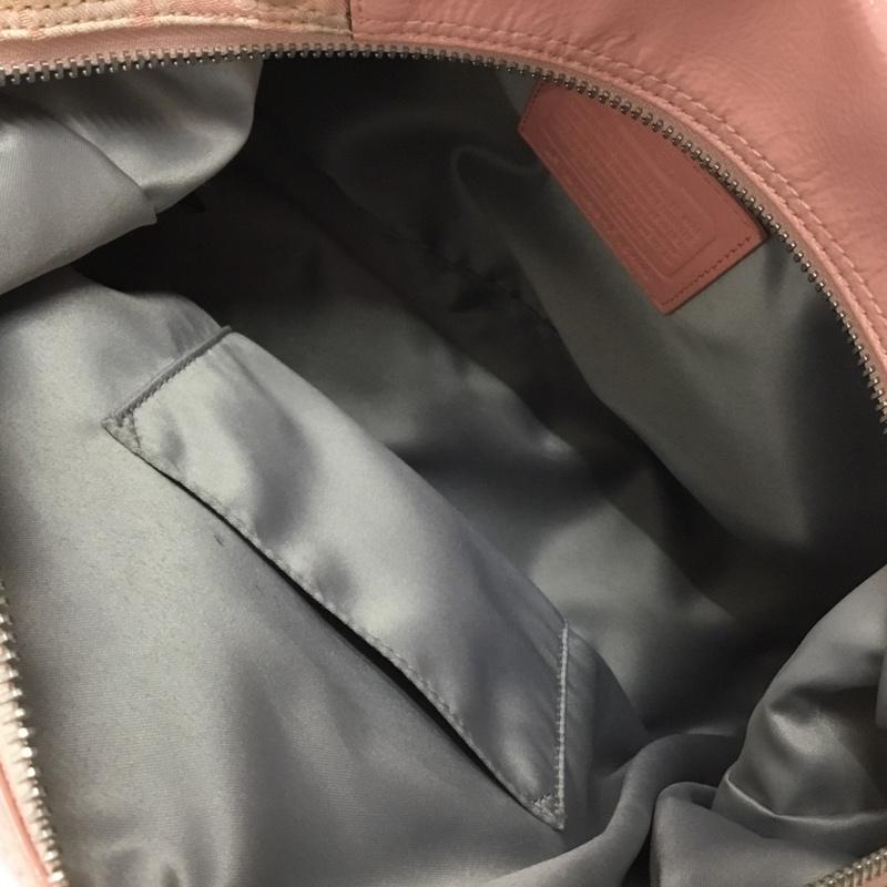 コーチ COACH ハンドバッグ ハンドバッグ F15443 アシュレイ シグネチャー サテンサッチェル ロゴ、文字 桃 / ピンク /  レディース USED 古着 中古 10145199