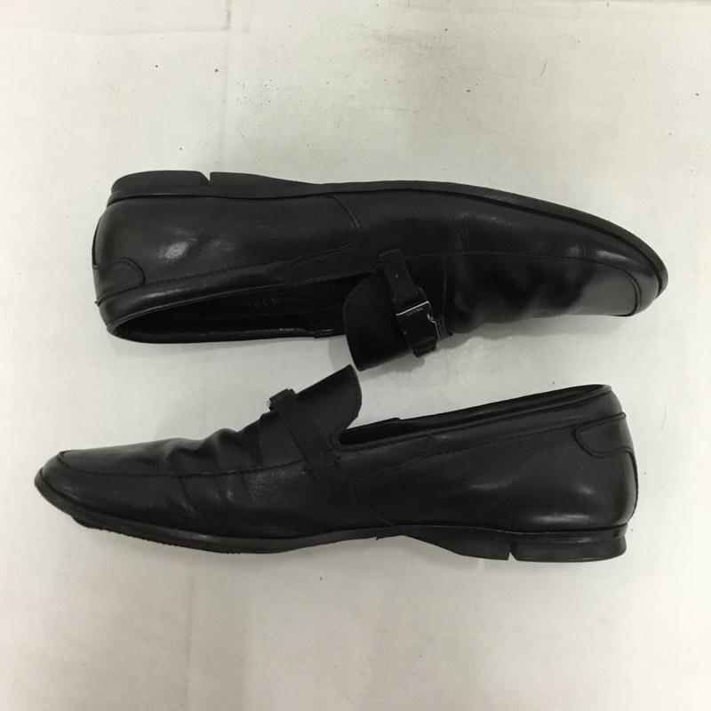 プラダ PRADA ローファー ローファー 1302 スクエアトゥ 6.5 無地 黒 / ブラック /  メンズ USED 古着 中古 10149856