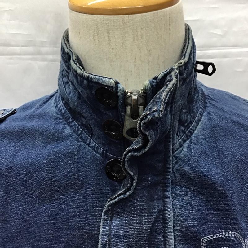 ジースターロゥ G-STAR RAW ジャケット、上着 ジャンパー、ブルゾン ジップアップジャケット ジャンパー ジャケット デニムジャケット M ロゴ、文字 インディゴ / インディゴ /  メンズ USED 古着 中古 10116196