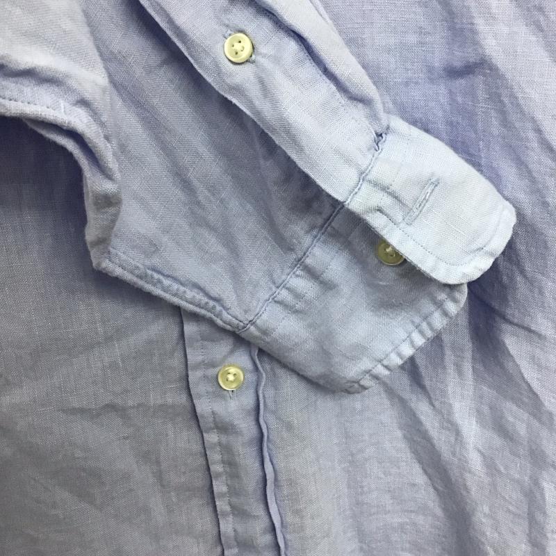 ポロバイラルフローレン Polo by RALPH LAUREN シャツ、ブラウス 長袖 長袖シャツ 無地シャツ カラーシャツ ボタンダウンシャツ M ロゴ、文字 水色 / ライトブルー /  メンズ USED 古着 中古 10132315