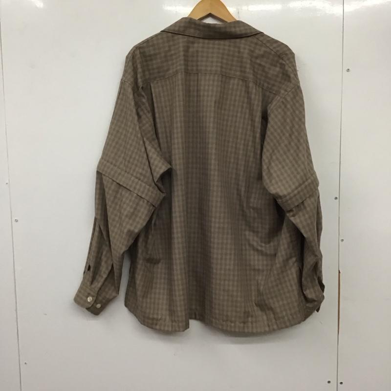ダイワ ピアサーティナイン DAIWA PIER39 シャツ、ブラウス 長袖 be-90024 TECHSPORTSOPENCOLLARSHIRTSLSMINIPLAIDS 長袖シャツ L チェック 茶 / ブラウン /  メンズ USED 古着 中古 10136881