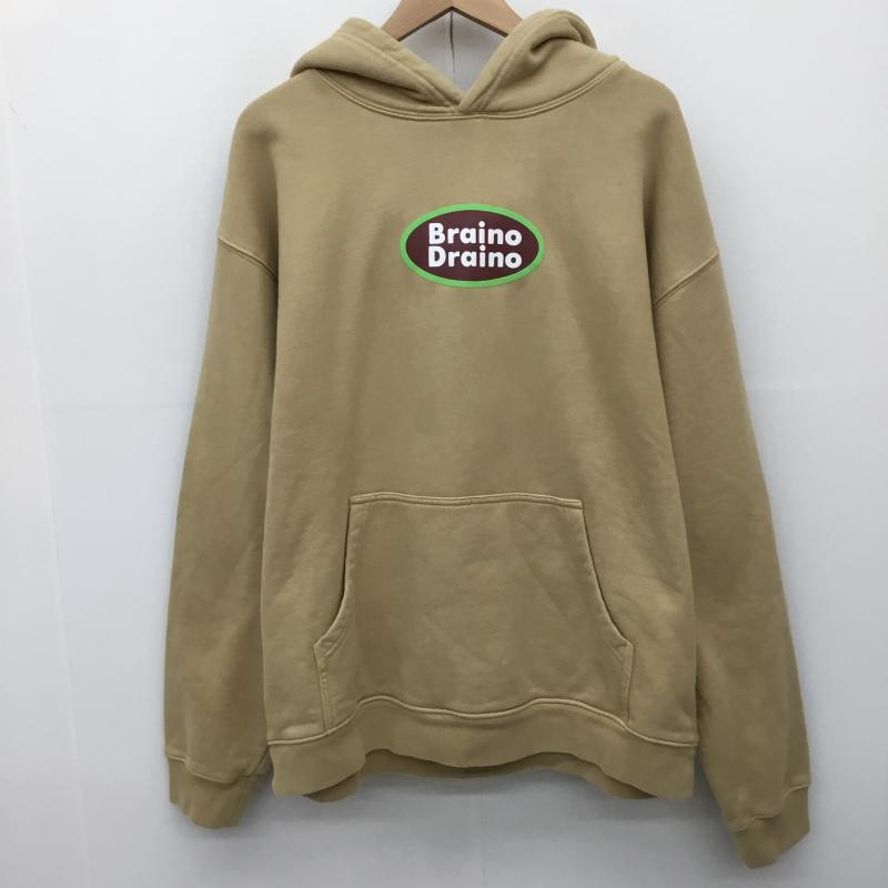 ブレインデット BRAIN DEAD パーカー 長袖 Braino Draino Hoodie Sweatshirt L プリント 茶 / ブラウン /  メンズ USED 古着 中古 10142523