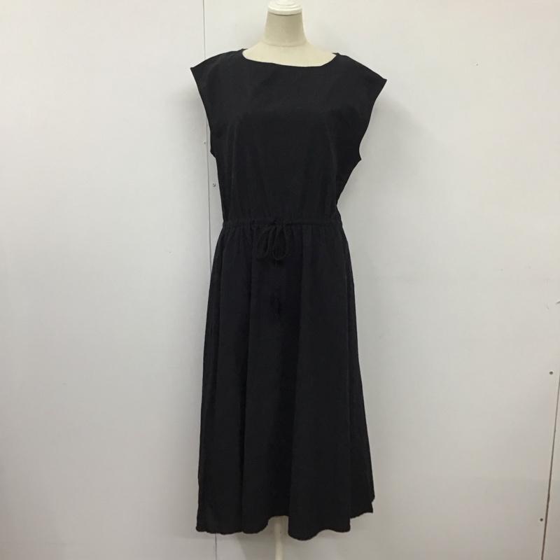 ジュノア JUNOAH ワンピース ロングスカート ノースリーブ ドロスト M 無地 黒 / ブラック /  レディース USED 古着 中古 10115489