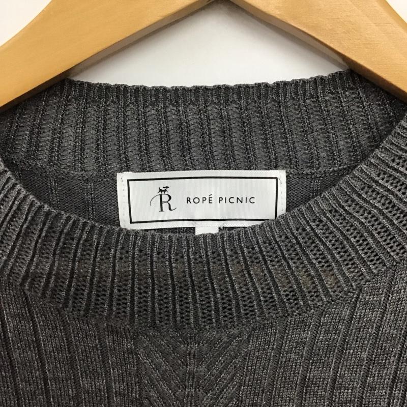 ロペピクニック ROPE  PICNIC ニット、セーター 長袖 38 無地 灰 / グレー /  レディース USED 古着 中古 10142890
