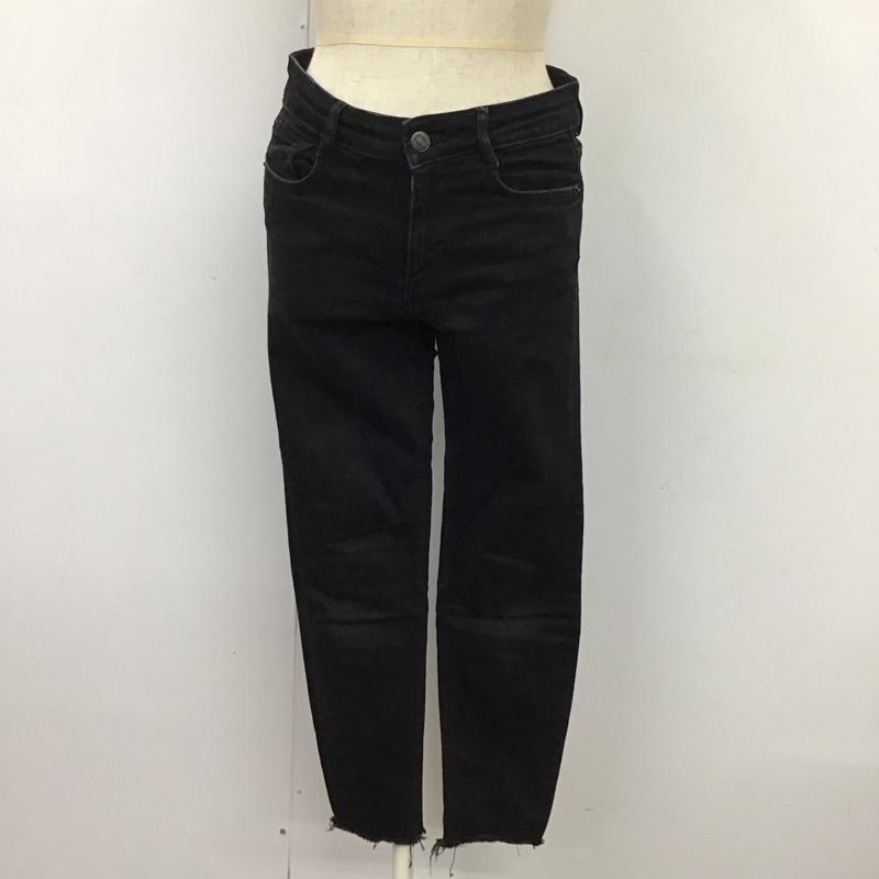 ザラ ZARA パンツ デニム、ジーンズ デニムパンツ スリムパンツ ストレッチパンツ ジーンズ 38 無地 黒 / ブラック /  レディース USED 古着 中古 10117862