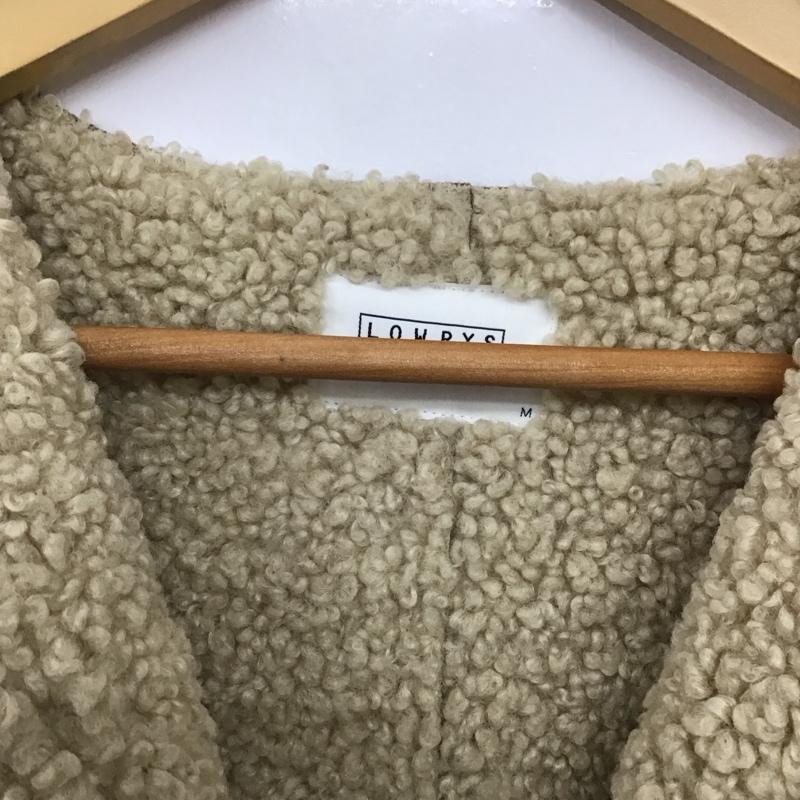 ローリーズファーム LOWRYS FARM コート コート一般 LF717030AD 裏ボア ノーカラー フルジップ M 無地 茶 / ブラウン /  レディース USED 古着 中古 10142253