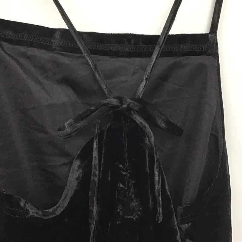 ローリーズファーム LOWRYS FARM ワンピース ロングスカート ロングワンピース ノースリーブワンピース タイトスカート FREE 無地 黒 / ブラック /  レディース USED 古着 中古 10142072