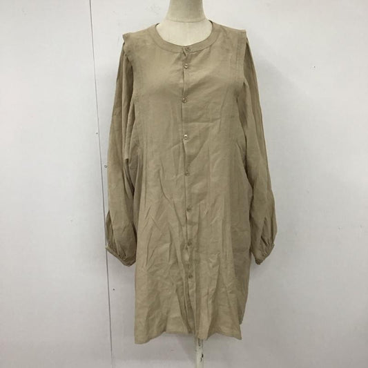 ローリーズファーム LOWRYS FARM カットソー 長袖 LF620147TS ソデタックブラウスLS チュニックブラウス 前後着 2WAY FREE 無地 ベージュ / ベージュ /  レディース USED 古着 中古 10112337