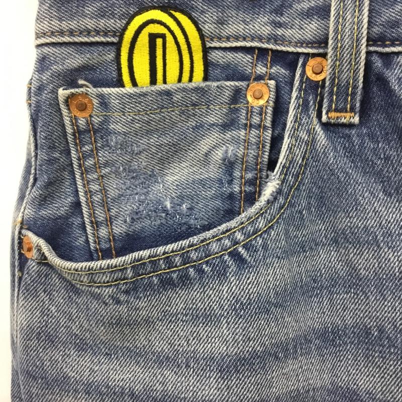 リーバイストラウスアンドコー Levi Strauss & co. パンツ デニム、ジーンズ デニムパンツ ストレートパンツ ワイドパンツ カジュアルパンツ 32インチ プリント インディゴ / インディゴ /  メンズ USED 古着 中古 10116605